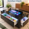 Une table intelligente multifonction avec sachet de chargeur sans fil et Bluetooth