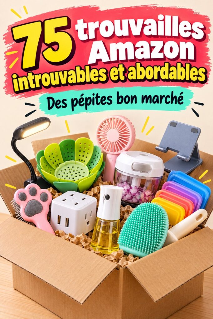 Visuel de 75 produits introuvables et abordables sur Amazon